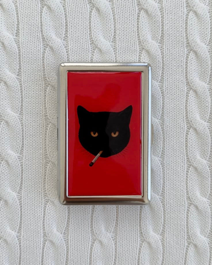 Cat in Red Cig Case